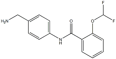 N-[4-(aminomethyl)phenyl]-2-(difluoromethoxy)benzamide 结构式