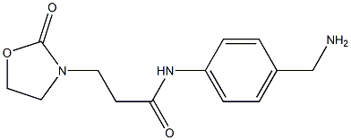 N-[4-(aminomethyl)phenyl]-3-(2-oxo-1,3-oxazolidin-3-yl)propanamide Structure