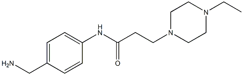 N-[4-(aminomethyl)phenyl]-3-(4-ethylpiperazin-1-yl)propanamide Structure