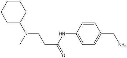 N-[4-(aminomethyl)phenyl]-3-[cyclohexyl(methyl)amino]propanamide Struktur