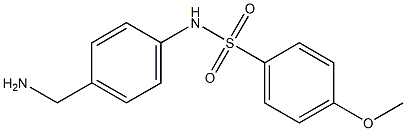 N-[4-(aminomethyl)phenyl]-4-methoxybenzene-1-sulfonamide,,结构式