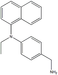N-[4-(aminomethyl)phenyl]-N-ethylnaphthalen-1-amine 化学構造式