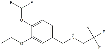 N-[4-(difluoromethoxy)-3-ethoxybenzyl]-N-(2,2,2-trifluoroethyl)amine Struktur