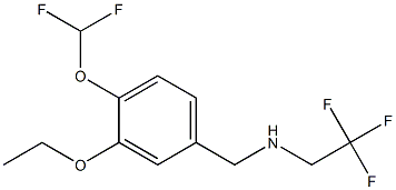 N-[4-(difluoromethoxy)-3-ethoxybenzyl]-N-(2,2,2-trifluoroethyl)amine 化学構造式