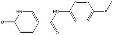 N-[4-(methylsulfanyl)phenyl]-6-oxo-1,6-dihydropyridine-3-carboxamide,,结构式