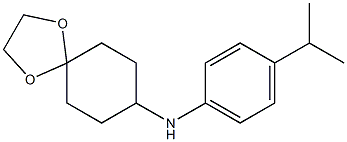 N-[4-(propan-2-yl)phenyl]-1,4-dioxaspiro[4.5]decan-8-amine Struktur