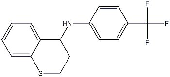 N-[4-(trifluoromethyl)phenyl]-3,4-dihydro-2H-1-benzothiopyran-4-amine Struktur