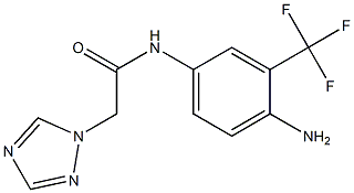 N-[4-amino-3-(trifluoromethyl)phenyl]-2-(1H-1,2,4-triazol-1-yl)acetamide 化学構造式