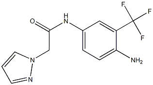 N-[4-amino-3-(trifluoromethyl)phenyl]-2-(1H-pyrazol-1-yl)acetamide Struktur