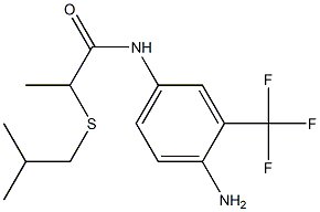  N-[4-amino-3-(trifluoromethyl)phenyl]-2-[(2-methylpropyl)sulfanyl]propanamide