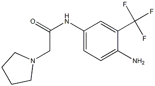 N-[4-amino-3-(trifluoromethyl)phenyl]-2-pyrrolidin-1-ylacetamide Structure