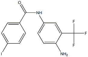 N-[4-amino-3-(trifluoromethyl)phenyl]-4-iodobenzamide 化学構造式