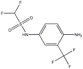 N-[4-amino-3-(trifluoromethyl)phenyl]difluoromethanesulfonamide Struktur