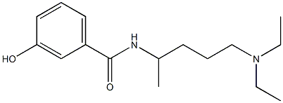 N-[5-(diethylamino)pentan-2-yl]-3-hydroxybenzamide,,结构式