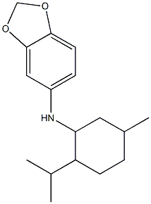 N-[5-methyl-2-(propan-2-yl)cyclohexyl]-2H-1,3-benzodioxol-5-amine 结构式