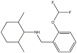 N-{[2-(difluoromethoxy)phenyl]methyl}-2,6-dimethylcyclohexan-1-amine Struktur