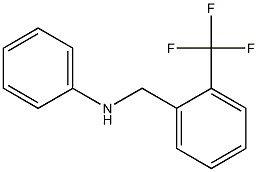 N-{[2-(trifluoromethyl)phenyl]methyl}aniline 化学構造式