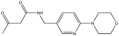 N-{[6-(morpholin-4-yl)pyridin-3-yl]methyl}-3-oxobutanamide,,结构式