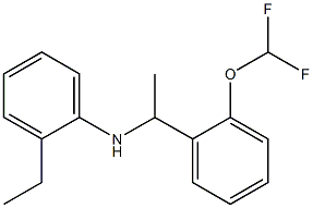 N-{1-[2-(difluoromethoxy)phenyl]ethyl}-2-ethylaniline Struktur