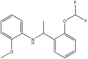 N-{1-[2-(difluoromethoxy)phenyl]ethyl}-2-methoxyaniline Structure