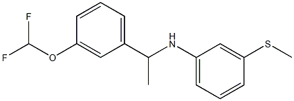 N-{1-[3-(difluoromethoxy)phenyl]ethyl}-3-(methylsulfanyl)aniline Struktur