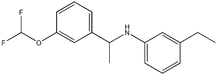 N-{1-[3-(difluoromethoxy)phenyl]ethyl}-3-ethylaniline 结构式