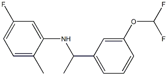 N-{1-[3-(difluoromethoxy)phenyl]ethyl}-5-fluoro-2-methylaniline Structure