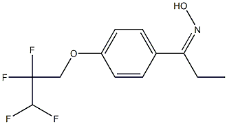 N-{1-[4-(2,2,3,3-tetrafluoropropoxy)phenyl]propylidene}hydroxylamine,,结构式