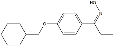 N-{1-[4-(cyclohexylmethoxy)phenyl]propylidene}hydroxylamine Struktur