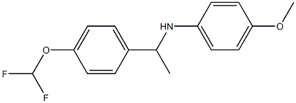 N-{1-[4-(difluoromethoxy)phenyl]ethyl}-4-methoxyaniline Structure