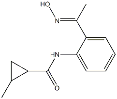 N-{2-[(1E)-N-hydroxyethanimidoyl]phenyl}-2-methylcyclopropanecarboxamide Structure