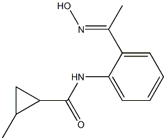 N-{2-[(1E)-N-hydroxyethanimidoyl]phenyl}-2-methylcyclopropanecarboxamide|