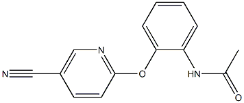 N-{2-[(5-cyanopyridin-2-yl)oxy]phenyl}acetamide Struktur