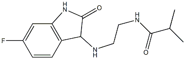 N-{2-[(6-fluoro-2-oxo-2,3-dihydro-1H-indol-3-yl)amino]ethyl}-2-methylpropanamide 化学構造式