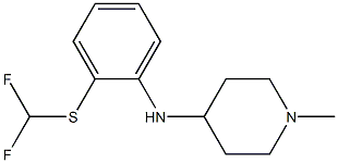 N-{2-[(difluoromethyl)sulfanyl]phenyl}-1-methylpiperidin-4-amine Structure