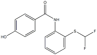 N-{2-[(difluoromethyl)sulfanyl]phenyl}-4-hydroxybenzamide 化学構造式