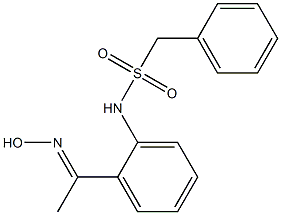 N-{2-[1-(hydroxyimino)ethyl]phenyl}-1-phenylmethanesulfonamide 化学構造式