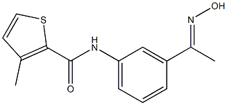 N-{3-[(1E)-N-hydroxyethanimidoyl]phenyl}-3-methylthiophene-2-carboxamide Struktur