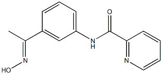 N-{3-[(1E)-N-hydroxyethanimidoyl]phenyl}pyridine-2-carboxamide,,结构式