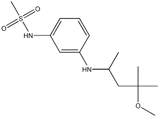 N-{3-[(4-methoxy-4-methylpentan-2-yl)amino]phenyl}methanesulfonamide 化学構造式