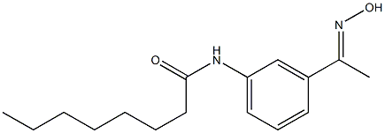 N-{3-[1-(hydroxyimino)ethyl]phenyl}octanamide Struktur