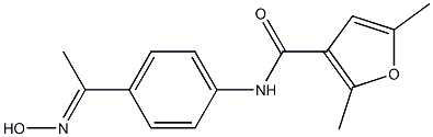 N-{4-[(1E)-N-hydroxyethanimidoyl]phenyl}-2,5-dimethyl-3-furamide Struktur