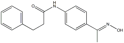 N-{4-[(1E)-N-hydroxyethanimidoyl]phenyl}-3-phenylpropanamide 化学構造式