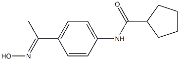 N-{4-[(1E)-N-hydroxyethanimidoyl]phenyl}cyclopentanecarboxamide Structure