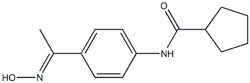 N-{4-[(1E)-N-hydroxyethanimidoyl]phenyl}cyclopentanecarboxamide 结构式