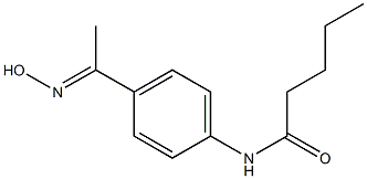 N-{4-[(1E)-N-hydroxyethanimidoyl]phenyl}pentanamide Struktur