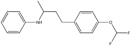 N-{4-[4-(difluoromethoxy)phenyl]butan-2-yl}aniline 结构式