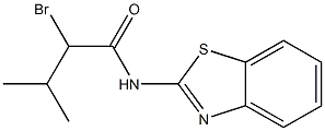 N-1,3-benzothiazol-2-yl-2-bromo-3-methylbutanamide Struktur