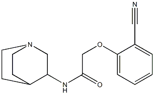 N-1-azabicyclo[2.2.2]oct-3-yl-2-(2-cyanophenoxy)acetamide Struktur