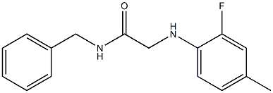 N-benzyl-2-[(2-fluoro-4-methylphenyl)amino]acetamide 化学構造式